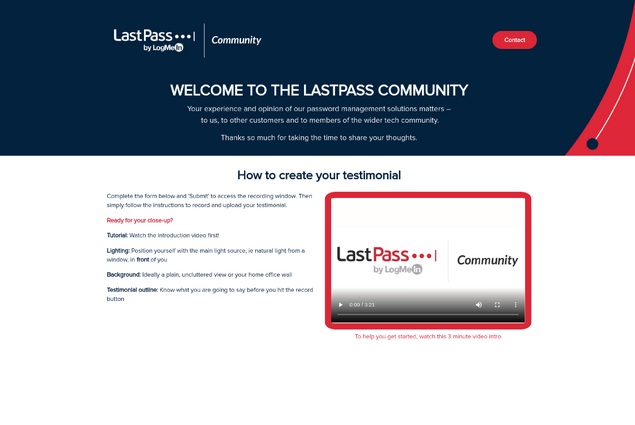 Capture écran LastPass Community